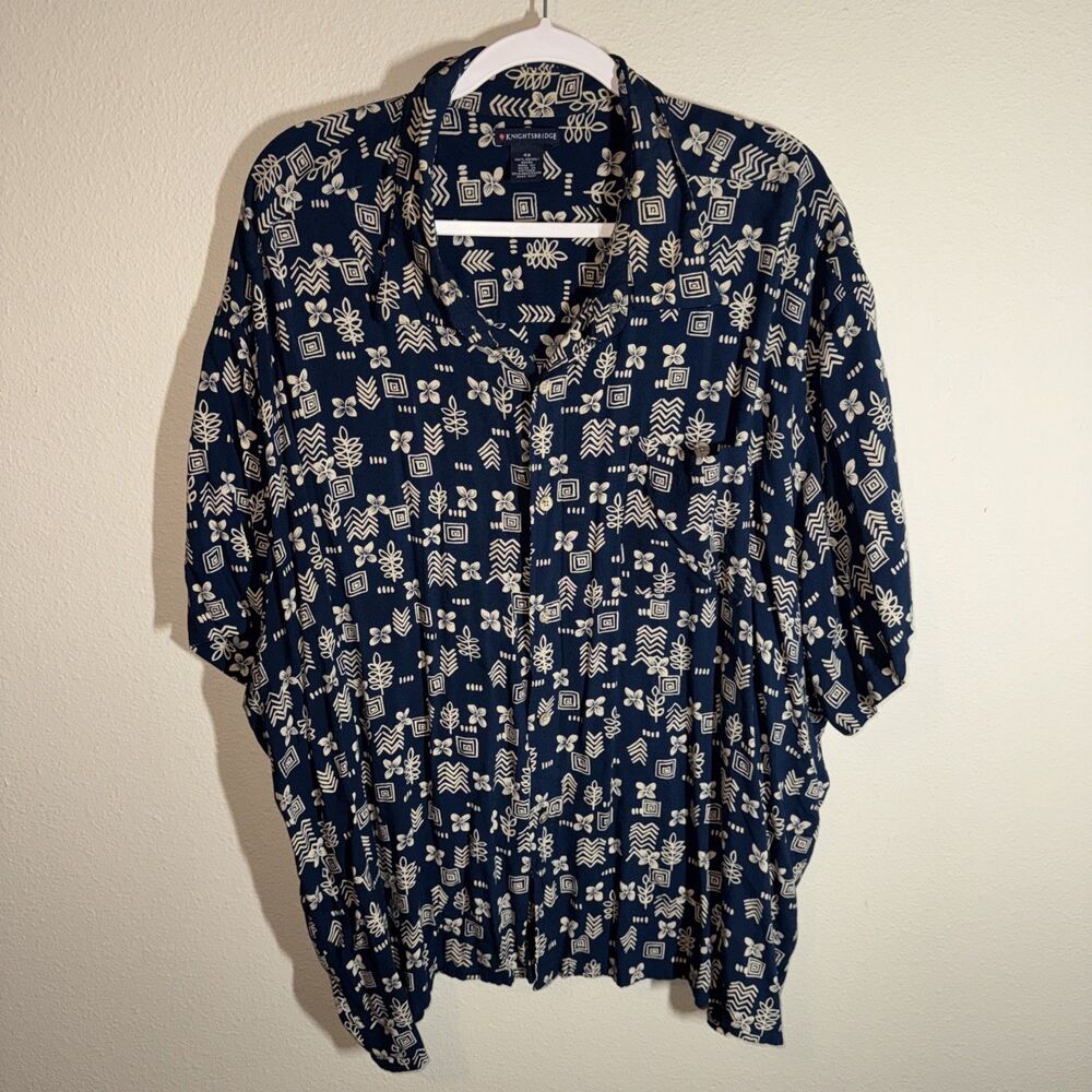 Knightsbridge Men’s Hawaiian Shirt Blue